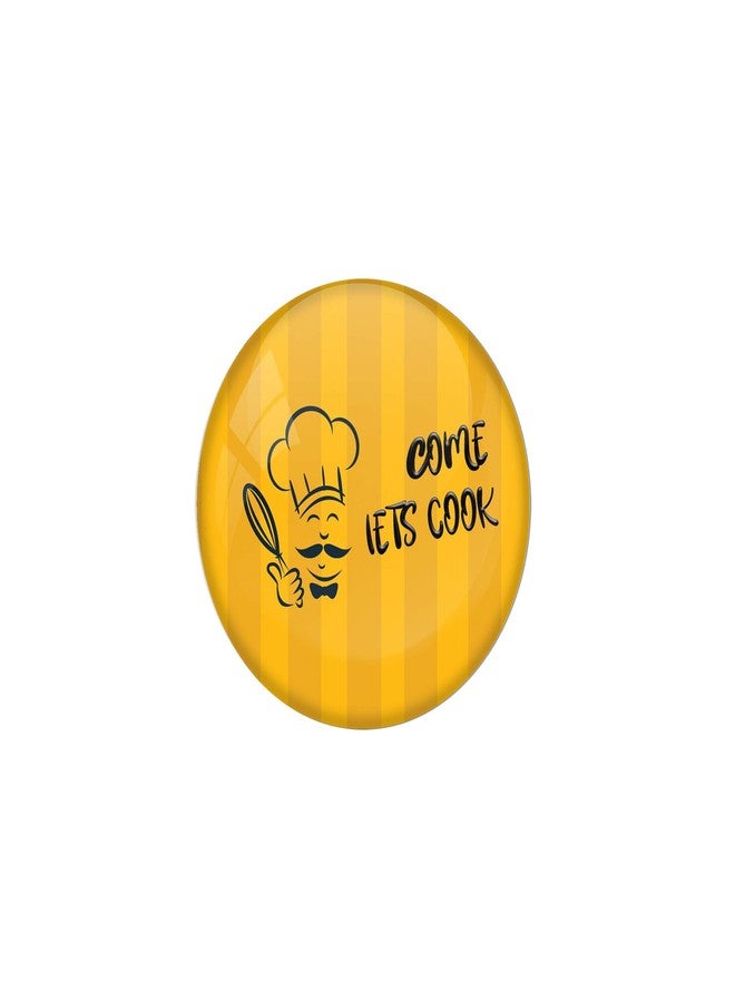 AVI Pin Badges with Multicolour Food Lovers " Lets Cook" Badge Design Pack of 3/ 6 cm R8000539 - Image 2